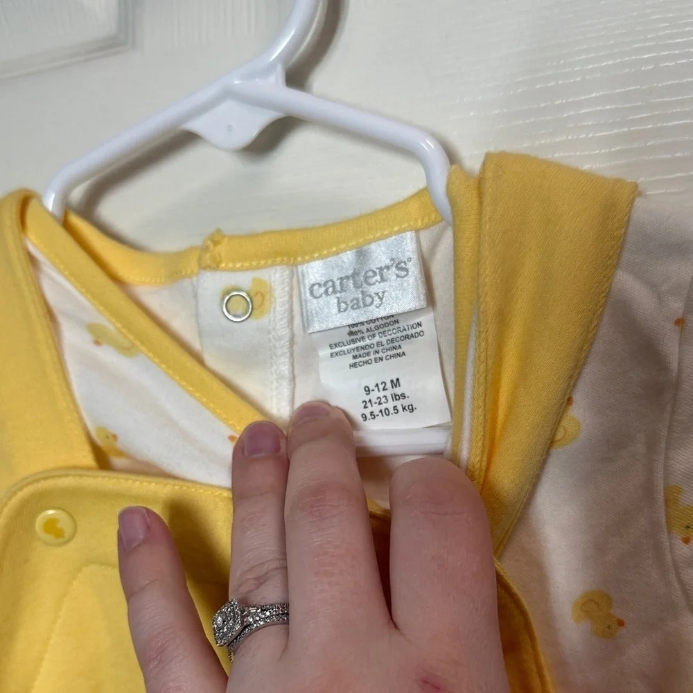 Vintage NWT Carter's Little Duckie Overall Set